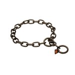 "Royal Guardian" 黒染めステンレススチール製中型リンクのチョークカラー - 4.0 mm