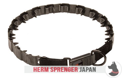 黒染めステンレス鋼製ネックテック犬用ピンチカラー [HS40#1082