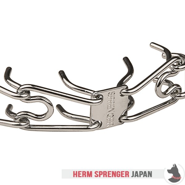 "Doggy Pal"の中心部のプレートと組み立てチェーンのクロムメッキ鋼のピンチカラー （4 mm x 63 cm)