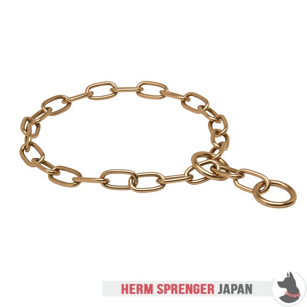 "Positive Influence" クロガン製中型リンクチョークカラー 3.0 mm