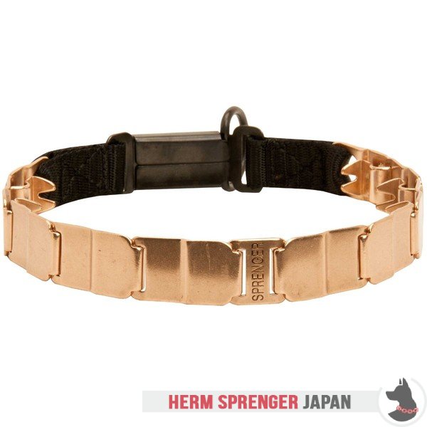 "The Golden Boy" クロガン製スポーツのネックテック犬用首輪　48 cm