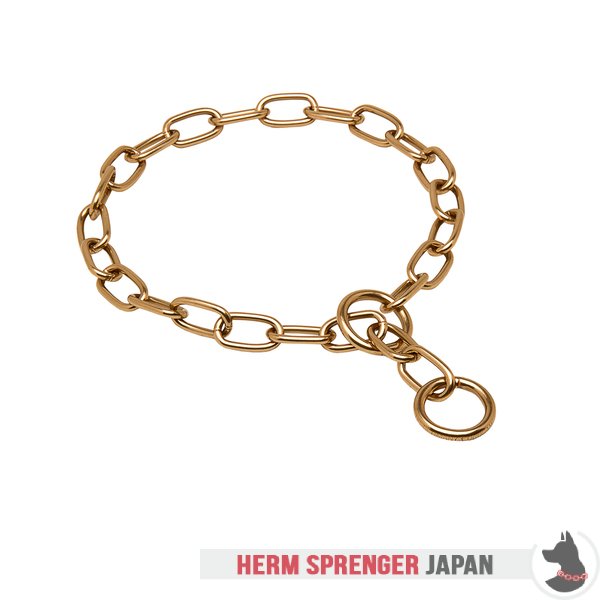 "Positive Influence" クロガン製中型リンクチョークカラー 3.0 mm