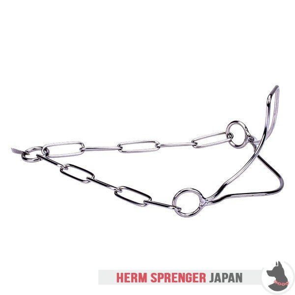 "Heads-Up" ステンレス・スチールのドッグショー用首輪　犬の顎掛け付き　3.0 mm