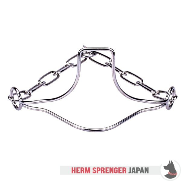 "Heads-Up" ステンレス・スチールのドッグショー用首輪　犬の顎掛け付き　3.0 mm