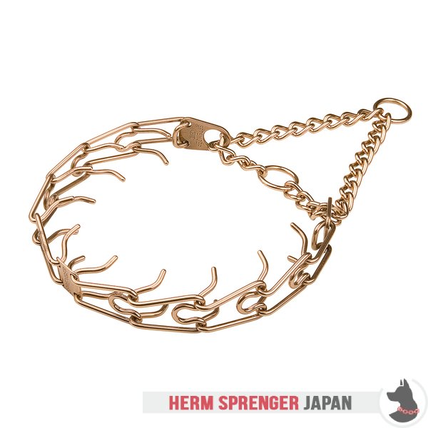 "Aggression Hunter" クロガンのピンチカラー中心部プレートと組み立てチェーン付き (4 mm x 63.5 cm)