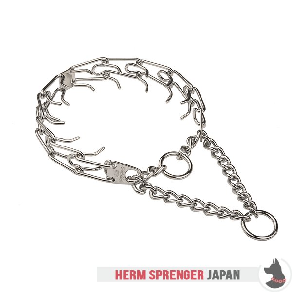 "Doggy Pal"の中心部のプレートと組み立てチェーンのクロムメッキ鋼のピンチカラー （4 mm x 63 cm)