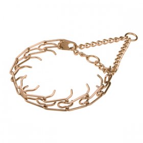 "Aggression Hunter" Curogan Pinch Collar with Center Plate and Assembly Chain (4 mm x 25 inches)