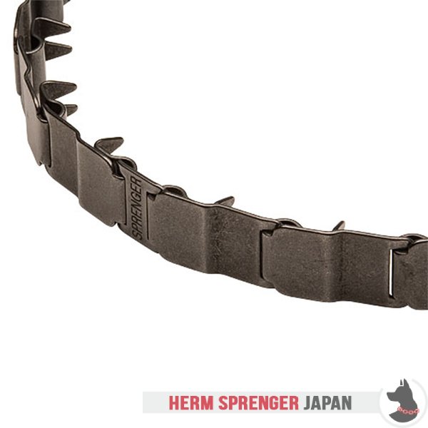 "Dark Force" 黒染めステンレススチール製ネックテック犬のスポーツ用カラー　48 cm