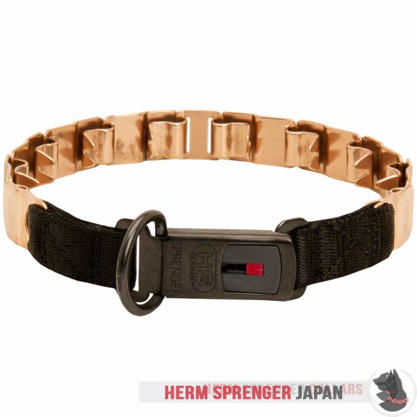 "The Golden Boy" クロガン製スポーツのネックテック犬用首輪　48 cm