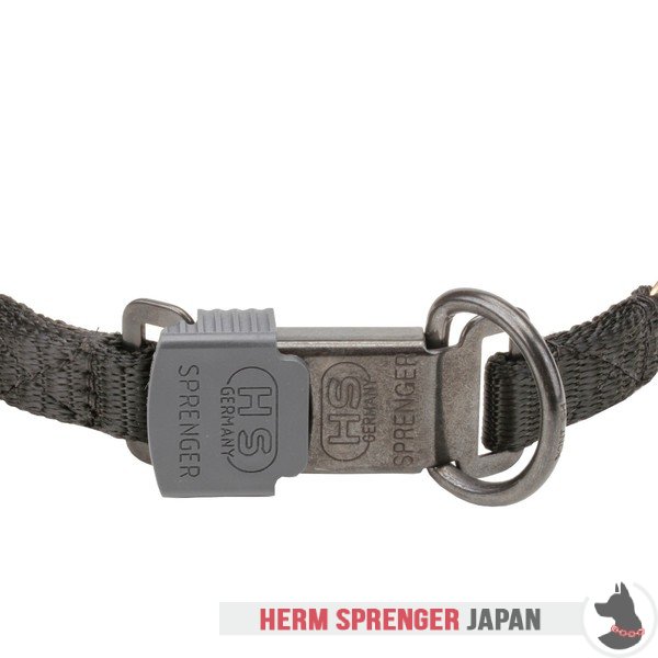 "Comfy Wear" クロガンの犬用ピンチ首輪　中心部プレートとクリック・ロック・バックル付き (2.25 mm x 40.6 cm)