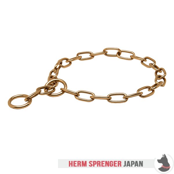 "Positive Influence" クロガン製中型リンクチョークカラー 3.0 mm