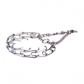 "Silver Hook" Stainless Steel Pinch Collar with Swivel and Quick Release Snap Hook (3.2 mm x 23 inches)