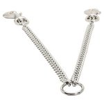 "Double Stroll" クロムメッキ鋼製カプラーリード　二頭の犬の散歩用(3.0 mm x 73.5cm)