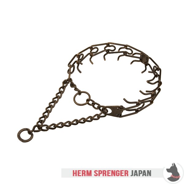 "Antique Treasure" 銅めっき鋼のピンチカラー　中心部のプレート、回り継ぎ手と組み立てチェーン付き　(4 mm x 63 cm)