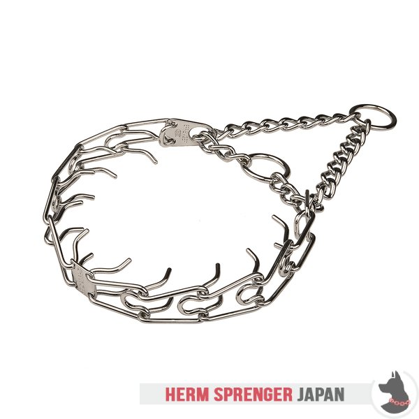 "Doggy Pal"の中心部のプレートと組み立てチェーンのクロムメッキ鋼のピンチカラー （4 mm x 63 cm)