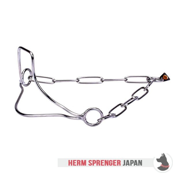 "Heads-Up" ステンレス・スチールのドッグショー用首輪　犬の顎掛け付き　3.0 mm