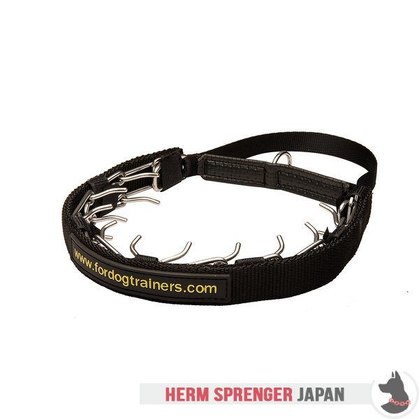 犬 首輪 訓練用 犬用プロングカラー ステンレス チェーン 引っ張り しつけ用 トレーニング 簡単装着 反射カバー付き犬用スパイクピンチカラー 調節可能な犬用トレーニングカラー 犬用品 お散歩グッズ クイックリリースバックル付き