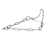 "Heads-Up" ステンレス・スチールのドッグショー用首輪　犬の顎掛け付き　3.0 mm