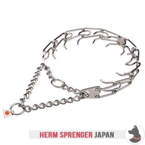 犬のトレーニング用スパイク首輪　クロムメッキ鋼製　2.25mm