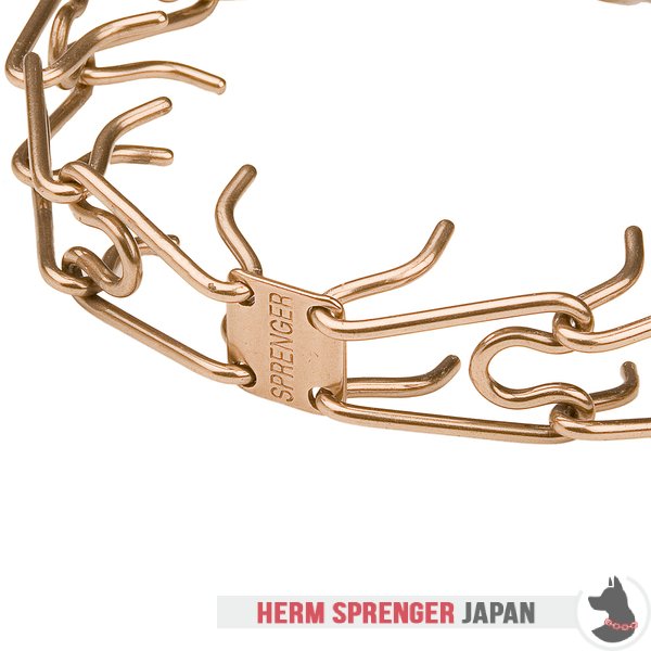 "Easy Doggy»のクロガン製ピンチカラー　中心部プレートと組み立てチェーン　(3.2 mm x 58.4 cm)