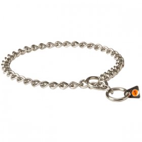 "No Issues" Stainless Steel Short Link Chain Collar with Round Chain - 3.0 mm