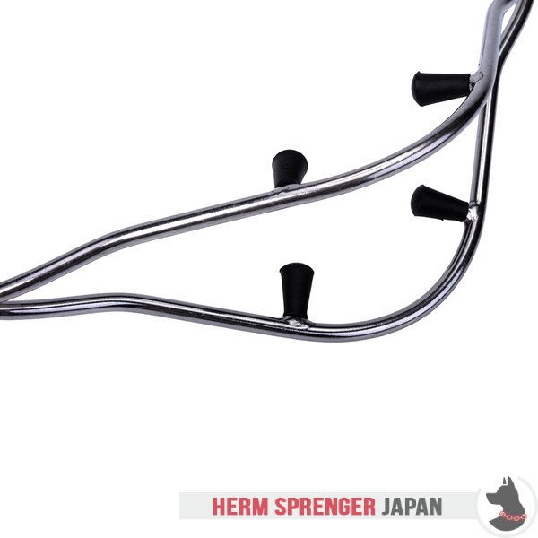 "Attention Concentrator" 金属製ドッグショー用チェーンカラー（ステンレス鋼）プラスチック・キャップのプロング付き　3.0 mm