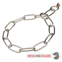 長毛犬用ステンレススチール製チョークチェーン 首輪　ハームスプレンガー社製